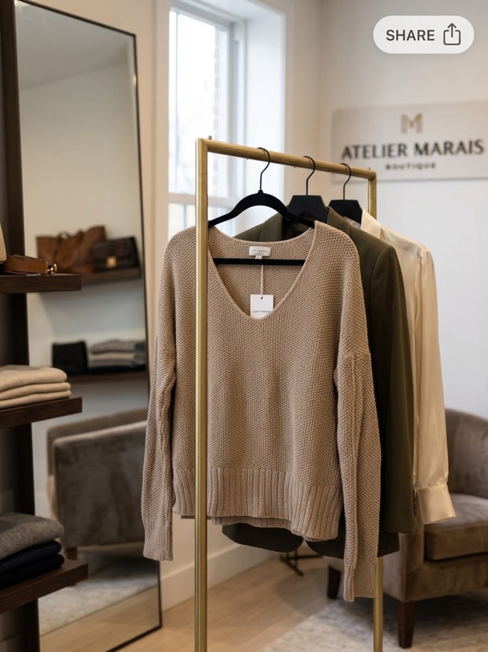 Lucky Brand Cotton Neutral V-Neck Knit Sweater Small